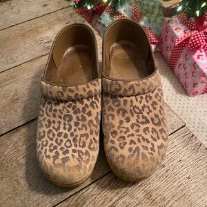 Dansko Leopard Print Clogs